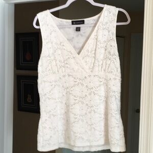 White Lace Sleeveless Top